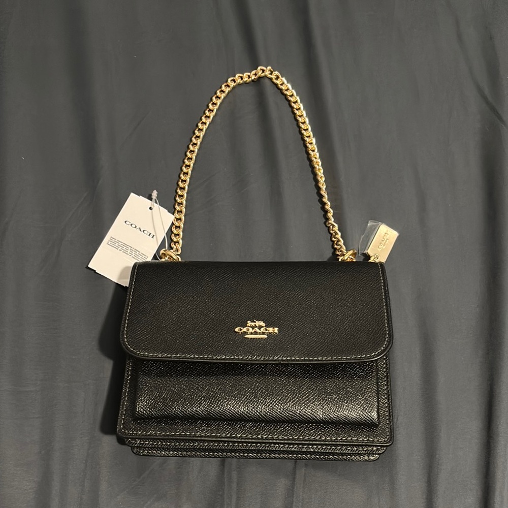 Coach Black Leather Shoulder Bag